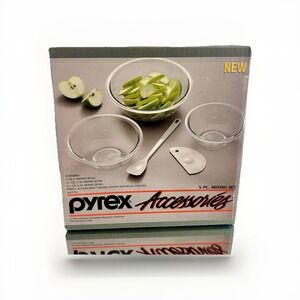 Pyrex Designs VTG 1994 5 Piece Mixing Serving Bowl Set Corning (Factory Sealed)